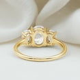 thumbnail image 5 of Rosec Jewels Lab Created Diamond Ring - 3 Stone Engagement Ring Oval - EF-VS Quality Certified, 14K Yellow Gold, US 5.50, 5 of 8