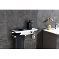 thumbnail image 3 of Lexora LSTR18152PCWG Bagno Bianca Stainless Steel White Glass Shelf with Towel Bar & Robe Hook, Chrome, 3 of 8