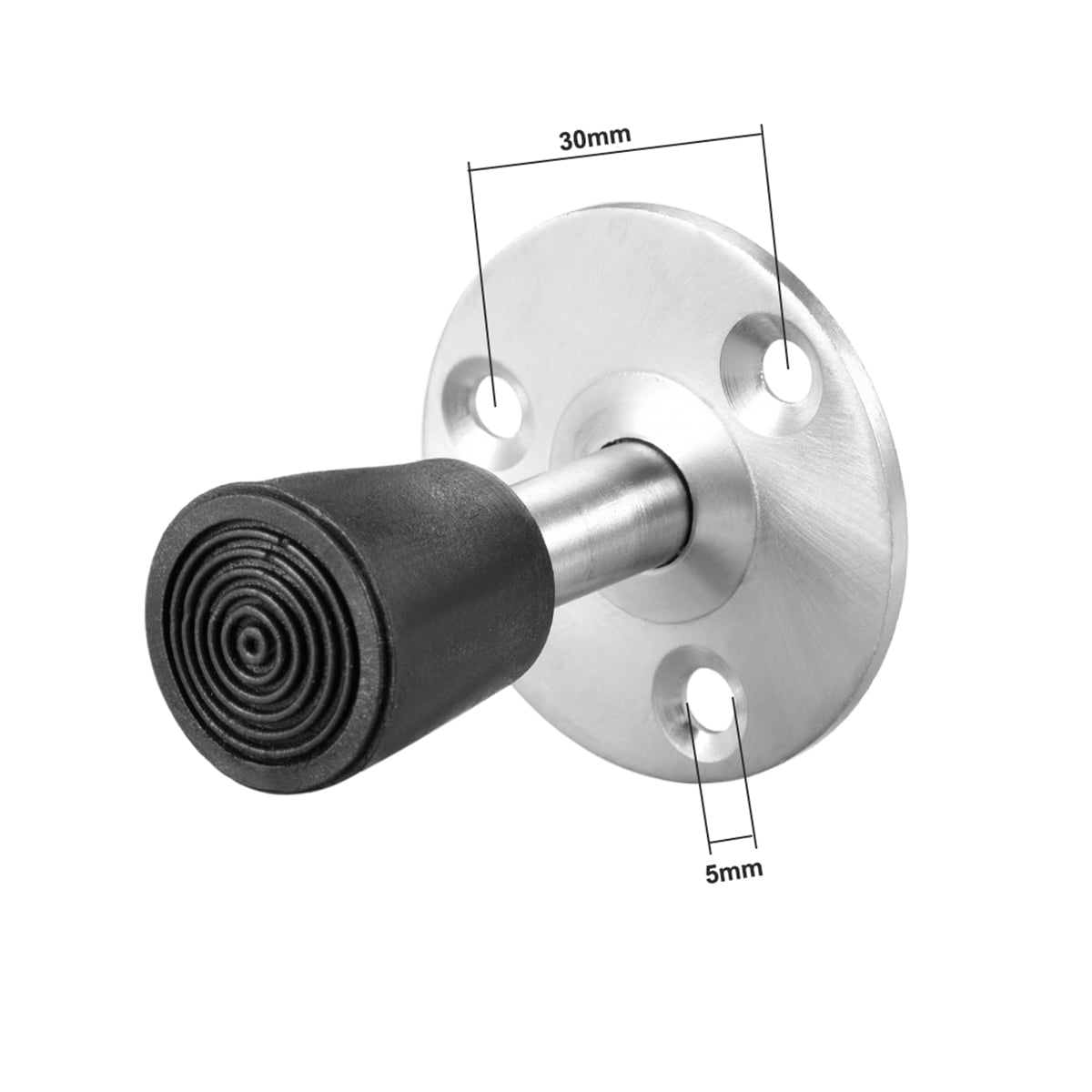 Door Stopper Stop Bumper Wall Protector Sound Damping Wall Mount with Rubber tip 85 mm Long 2 Pieces