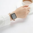 thumbnail image 4 of WFEAGL Leather Band Compatible Apple Watch Band 42mm 44mm 45mm Ivory/Gold, 4 of 4