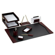 Dacasso d7020-burgundy-contemporary-leather-10-piece-desk-set