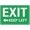 Warning Sign 2, variant on Exit Black And White (Left Arrow) Sign 8"x12" - Aluminum Tin Warning for Home Outdoor Garden, High-Visibility Directional Decor for Exit