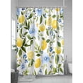 thumbnail image 5 of Farmhouse Floral Shower Curtain, Lemon Eucalyptus Leaf Watercolor Plant Waterproof Shower Curtain Set with 12 Hooks Lightweight Washable Fabric Shower Curtains for Bathroom 72x78 Inches, 5 of 6