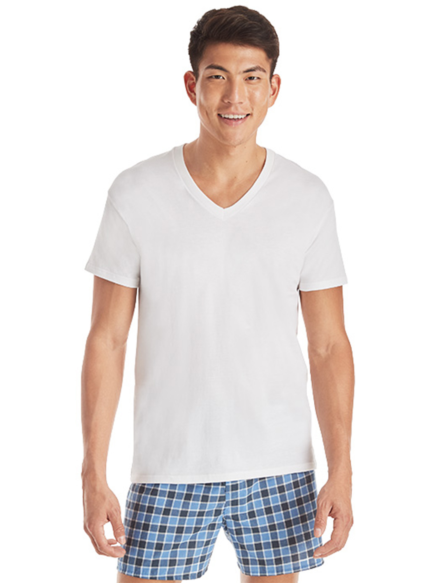 Hanes Men's Super Value Pack White V-Neck Undershirts, 10 Pack - image 3 of 9