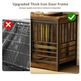 thumbnail image 6 of Fowroa 78 inch Extra Large Double Dog Crate Furniture, Heavy Duty Indoor XXL Dog Kennel with Removable Divider, Brown, 6 of 10