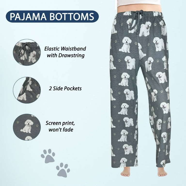 2 Piece Bichon PJ Set - Silver 2 Piece Bichon PJ Set - Silver