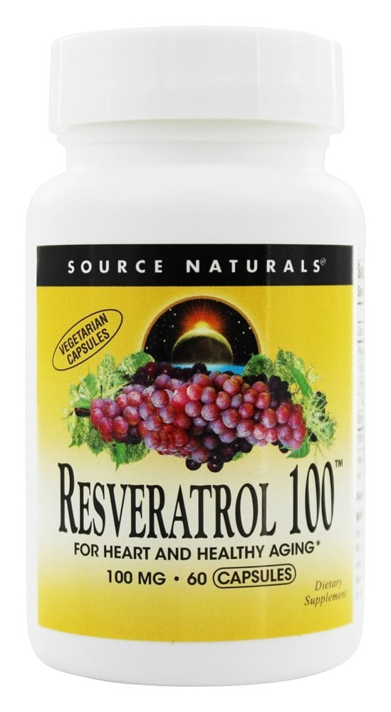Source Naturals Resveratrol 100 High Potency 100 mg. 60 Vegetarian