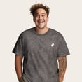 thumbnail image 3 of Dalix Ghost Embroidered Mineral Wash Tie Dye Cotton Short Sleeve Tee T Shirt Mens in Gray 3XL XXX-Large, 3 of 5