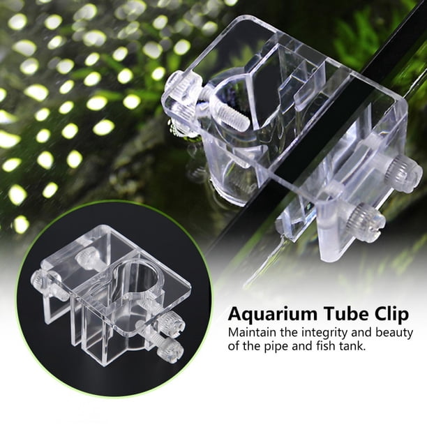 Soporte para accesorios de tubo de acuario, 20 mm, acrílico, tubo de manguera de acuario, clip de fijación para tubo, clip de filtro para pecera, soporte para plantas de acuario,