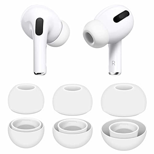 3 Pares Compatibles con AirPods Pro 1st 2nd Ear Tips Buds, Pequeño Mediano Grande 3 Tamaños Reemplazo de Almohadillas de Goma de Silicona Accesorios de Gel Compatibles con AirPods Pro 2 y 1st - S/M/L