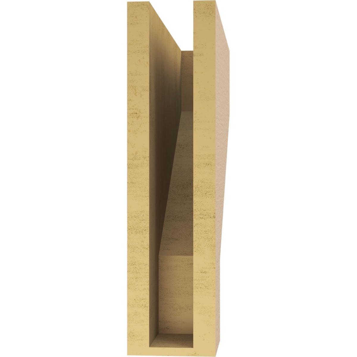 4"W x 16"D x 16"H Thin Clemmons Rough Cedar Woodgrain TimberThane Corbel, Primed Tan