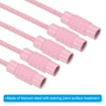 thumbnail image 4 of Uxcell 6 Inch Wire Keychain Cable Titanium Steel Key Ring Loop for Outdoor Hiking, Light Pink, 15 Pack, 4 of 6