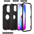 thumbnail image 6 of Xhy iPhone 14 Pro Case with Privacy Screen and Lens Protector Military Grade Heavy Duty Protection 3 in 1 Shockproof Armor Rugged Durable Detachable for iPhone 14 Pro 6.1 inch 2022 Phone - Black, 6 of 8