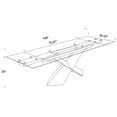 thumbnail image 5 of Davee Transparent Glass Top with Wood Leg Extendable Dining Table, 5 of 5