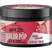 Got2b Color Pop Semi-Permanent Hair Color Mask, Red, 5.1 oz