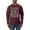 Maroon, variant on Colorful Beagle | Dogs Love You | Dean Russo Art Animal Lover Mens Long Sleeve Shirt, Black, Medium