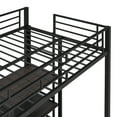 thumbnail image 5 of Kacho Metal Twin Loft Bed with Desk, Whiteboard and Ladder, Loft Bed Frame with 3-tier Storage Shelves, Space-Saving, Noise Free, Heavy-Duty Loft Bed Frame for Teens, No Box Spring Needed, Black, 5 of 7
