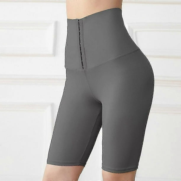 Women High Waist Body Shapewear Panties Waist Cincher Slimming Underwear High Waist Shorts Fajas Briefs Shapers Sports Fitness,5 Points Gray