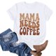 thumbnail image 3 of Camiseta de Cuello Redondo Impresa Del Día de la Madre para las Mujeres, Camiseta Casual de Manga Corta para la Primavera Y el Verano, 3 of 3