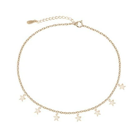 Charm Gold Pewter Choker Necklace Women Girl Summer Gold Silver Plated Star Chain Choker Pendants Necklace Jewelry (Gold) ()