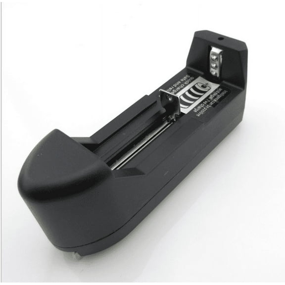 3.7V Smart Universal Rechargeable AAA AA 18650 RCR123A 14500 16340 17650 Li-ion Battery Charger for Camera Flashlight Laser Sight Toys (Single Slot)