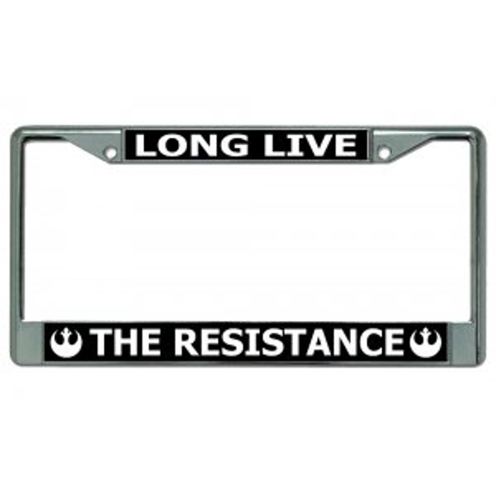 Long Live The Resistance Star Wars Chrome License Plate Frame Walmart