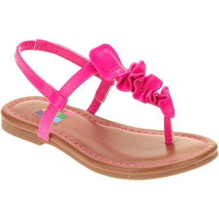 Healthtex - Girls' Toddler Ruffle Toe Sandal - Walmart.com