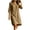 A104-Khaki, variant on Womens 3/4 Sleeve Tunic Dress Cotton Blend Casual V Neck Loose Fit Summer Flowy Swing Shift Dress with Side Pockets