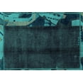 thumbnail image 1 of Ahgly Company Indoor Rectangle Abstract Turquoise Blue Modern Area Rugs, 3' x 5', 1 of 4