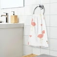 thumbnail image 6 of GZHJMY Cute Flamingo Hearts Hand Towel Cotton Soft Absorbent Bath Hand Towels Decor, Multipurpose for Kitchen, Hotel, Spa, Yoga, Gym, Set of 2, 6 of 7