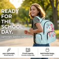 thumbnail image 4 of Yspwyqan Girls Cute Pink Horse Kids Backpack Set 4 Pcs Lightweight 600D Polyester Kids Backpack Set with Lunch Bag Pencil Case Water Bottle Bag for Elementary School Travel Hiking Daypack, 4 of 7