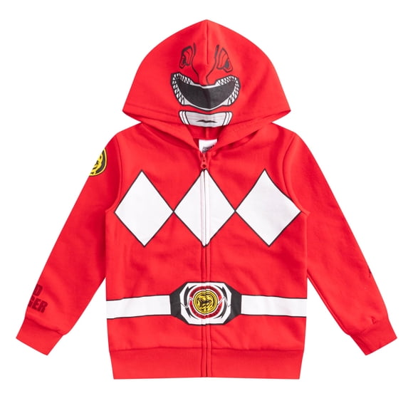 Sudadera con Capucha con Cierre para Niños Hasbro Power Rangers Rojo