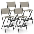thumbnail image 1 of Gymax Tabourets de Bar Pliants, Ensemble de 4, Café, 1 of 8