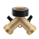 thumbnail image 2 of Divisor de manguera de jardín de 2 vías, conector de manguera en forma de Y de latón, divisor de grifo, interruptor ABS Likrtyny Libre de BPA, 2 of 5