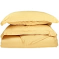 thumbnail image 1 of Microfiber Solid Duvet Cover Set, Wrinkle Resistant, King/Cal King, Gold by Blue Nile Mills, 1 of 2