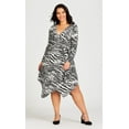 thumbnail image 1 of Avenue Women's Plus Size Sofia Wrap V-Neckline Dress, 1 of 3