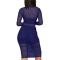 thumbnail image 2 of GHSDFBB Women Sexy Bodycon Dresses See-Through Sheer Mesh Ruched Bodycon Party Club Night Dress, 2 of 7