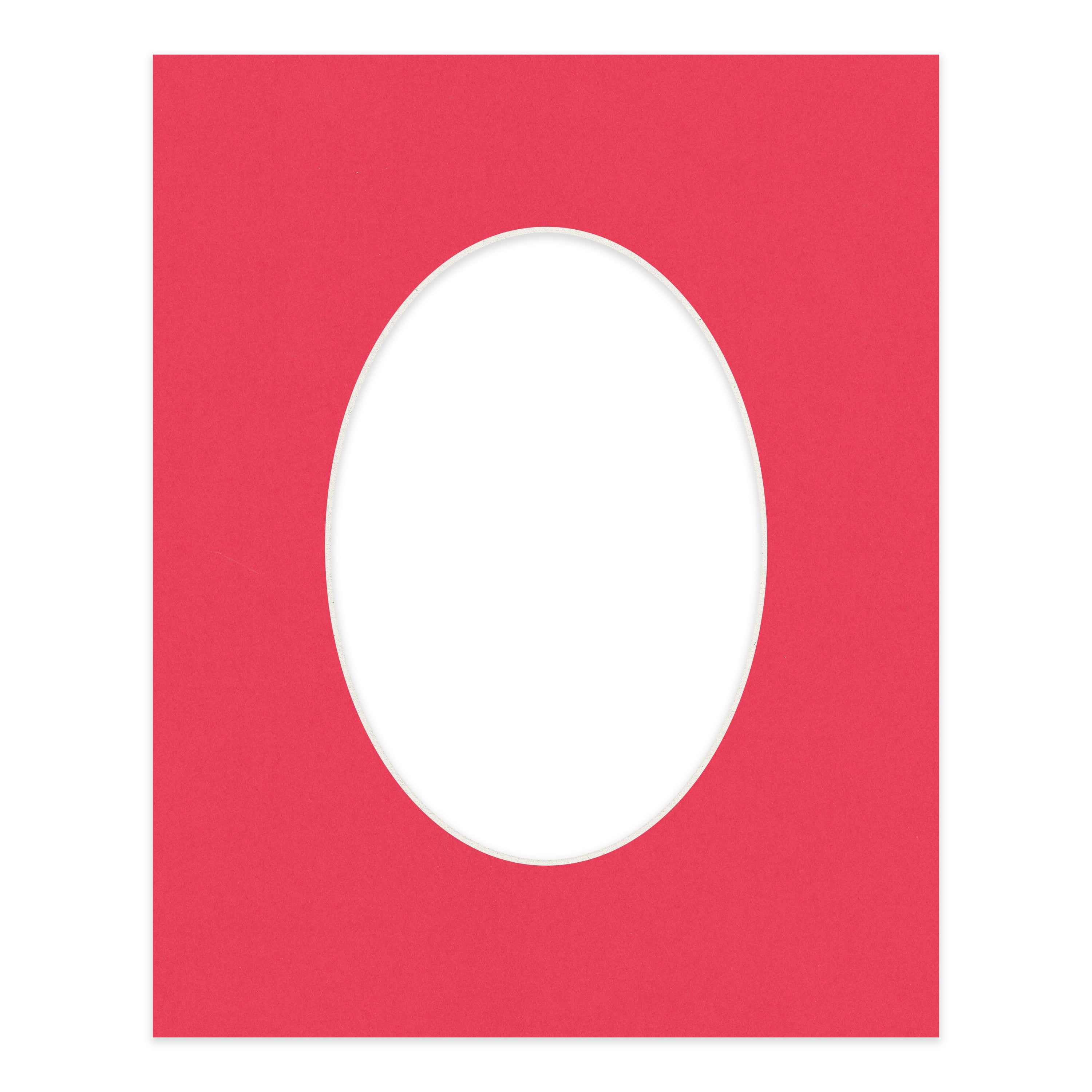 Cardinal Red Picture Frame Mat for 18x24 Frames - Oval Opening for 13x19 Photos - 1 Mat