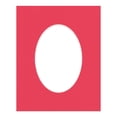 thumbnail image 3 of Cardinal Red Picture Frame Mat for 6x9 Frames - Oval Opening for 3x5 Photos - 1 Mat, 3 of 7