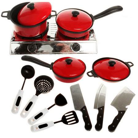 Outdoor Kitchens Miami 13Pcs Children Kitchen Toy, Justdolife Mini Kitchen Pretend Play Toy Children Cooking Educational Toy Accessories Tools Set Birthday Gifts for Kids Boys Girls ()