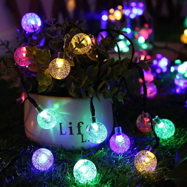 Cadena de Luz Solar con para Exteriores, Guirnalda de Luces Led Impermeable con 8 Modos de Luces, Decoración Festivales de Jardines
