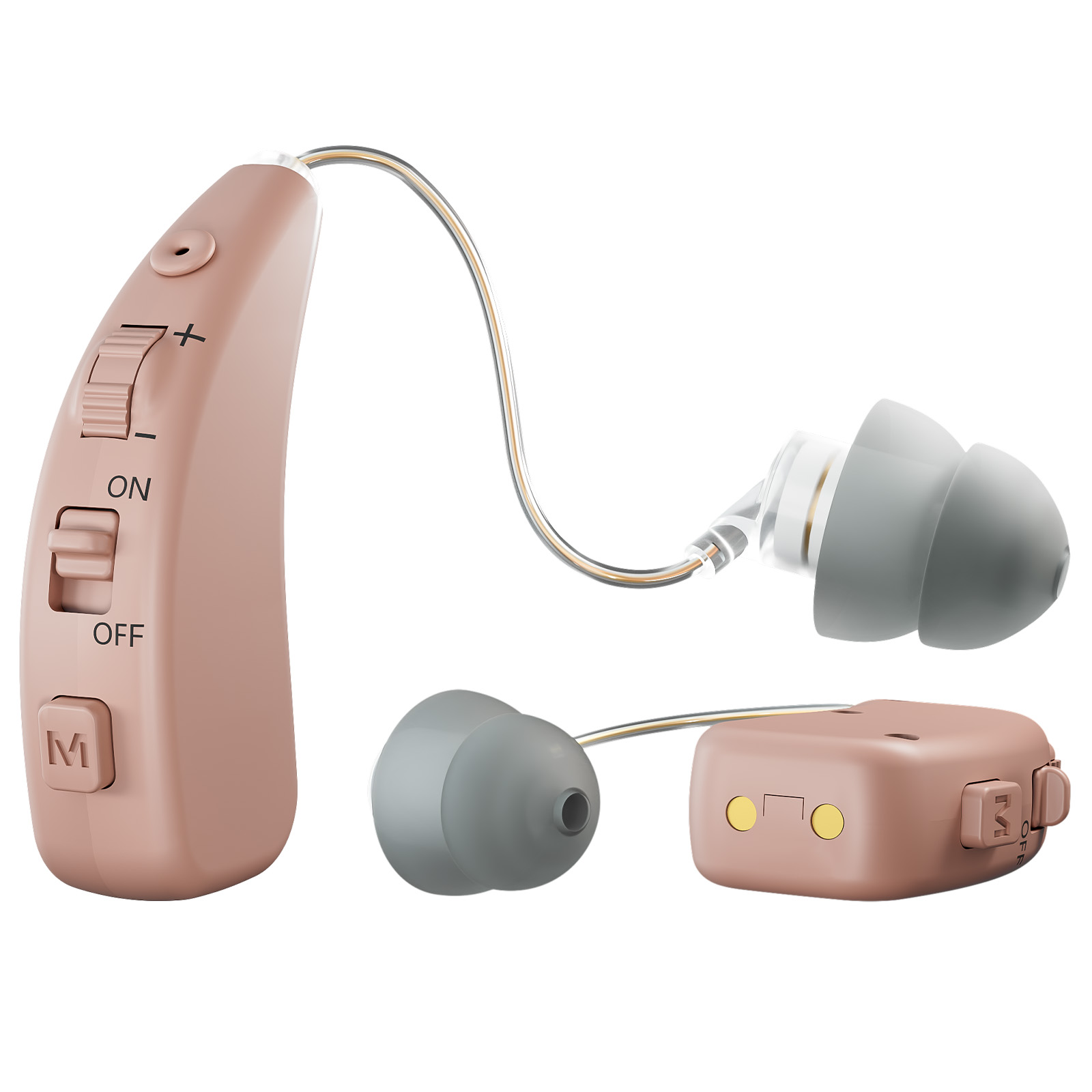 Delmicure Hearing Aids for Seniors with Charging Base, 8-Level Volume, Rechargeable, Digital, VHP-1504 Beige, Single