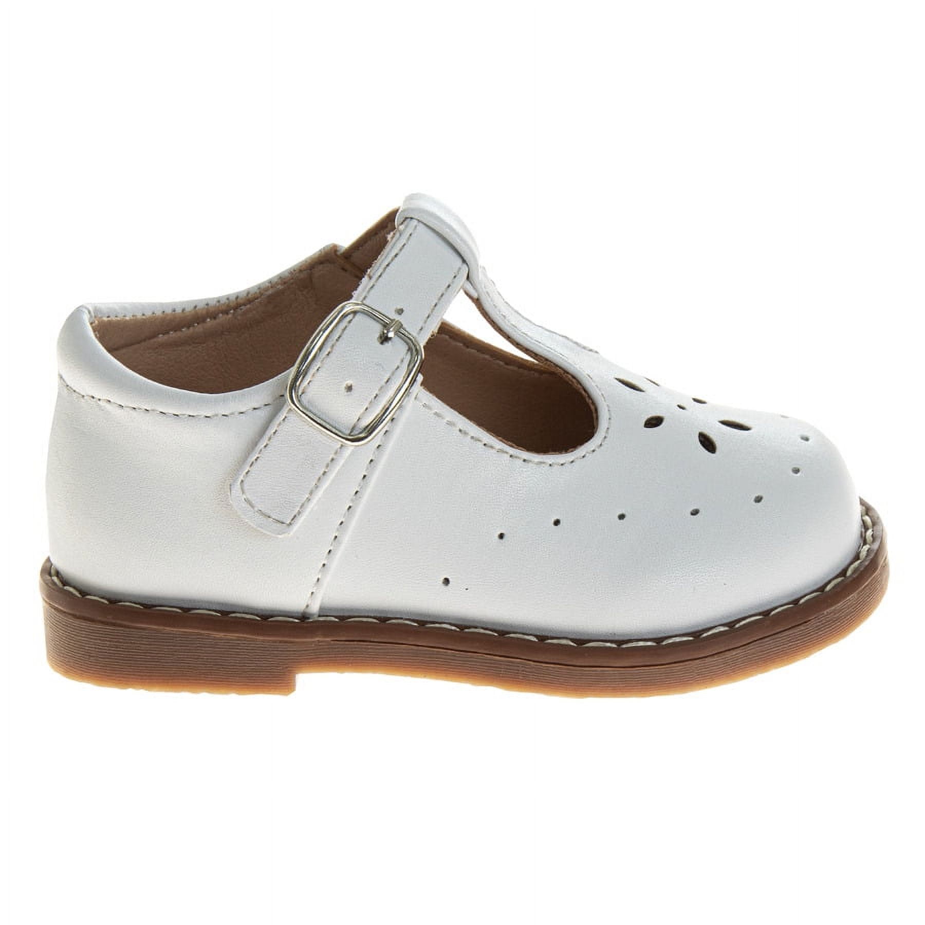 Josmo 8193 Buckle Toddlers' Medium Width Walking Shoes - White, 7.5