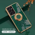 thumbnail image 1 of Nalacover Slim Case for Samsung Galaxy S21 Ultra,Cute Cartoon 6D Plating Astronaut Hidden Magnetic Ring Kickstand Soft TPU Shockproof Corner Protection Drop Proof Edge Bumper Cover.Darkgreen, 1 of 8