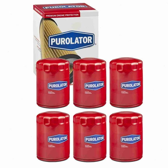 6 pc Purolator L25288 Engine Oil Filters for 166 61258 61522 Oil Change Lubricant Filters Fits select: 1999-2002 CHEVROLET SILVERADO, 2006-2011 CHEVROLET IMPALA