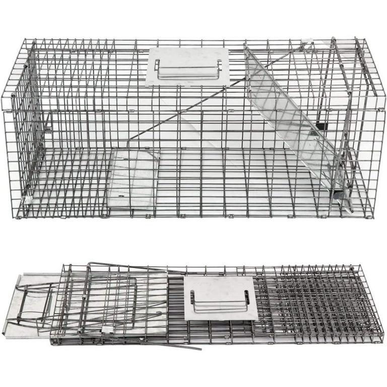 Little Giant Reinforced Steel Galvanized Wire Live Animal Trap With Single  Door Entry For Raccoons, Porcupines, Turtles, And Foxes, 10 X 32 Inches :  Target