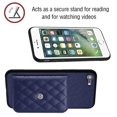 thumbnail image 3 of Envelope Design for iPhone 7 / 8 / SE 2020 / SE 2022 Case RFID Blocking Wallet Card Holder Leather PU Flip Cover Folio Lanyard Crossbody Strap Women Girl Magnetic Clasp Kickstand, Blue, 3 of 10