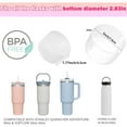thumbnail image 3 of GoXteam 2 Pack Silicone Boot, Compatible with Stanley Tumbler 40oz & IceFlow Flip 30 20 oz, Accessories for Simple Modern Tumbler Water Bottles Protector Bottom Sleeve Cover Bumpe, White, 3 of 6