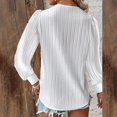thumbnail image 6 of TANGNADE Splicing Printed Sweater Dress for Women Womens Tops Lace Patchwork V Neck T Shirts Long Sleeves Blouse Loose Casual T Shirts Polyester Layered Look for Women White L, 6 of 6