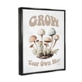 thumbnail image 3 of Stupell Industries Groovy Mushrooms Grow Phrase Botanical & Floral Painting Black Floater Framed Art Print Wall Art, 25 x 31, 3 of 9
